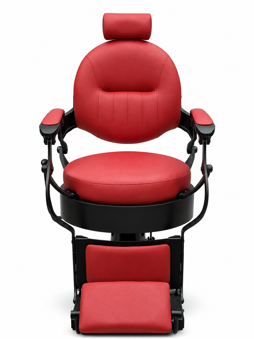 Madrid Red On Black Barber Chair VC-31938-MBR