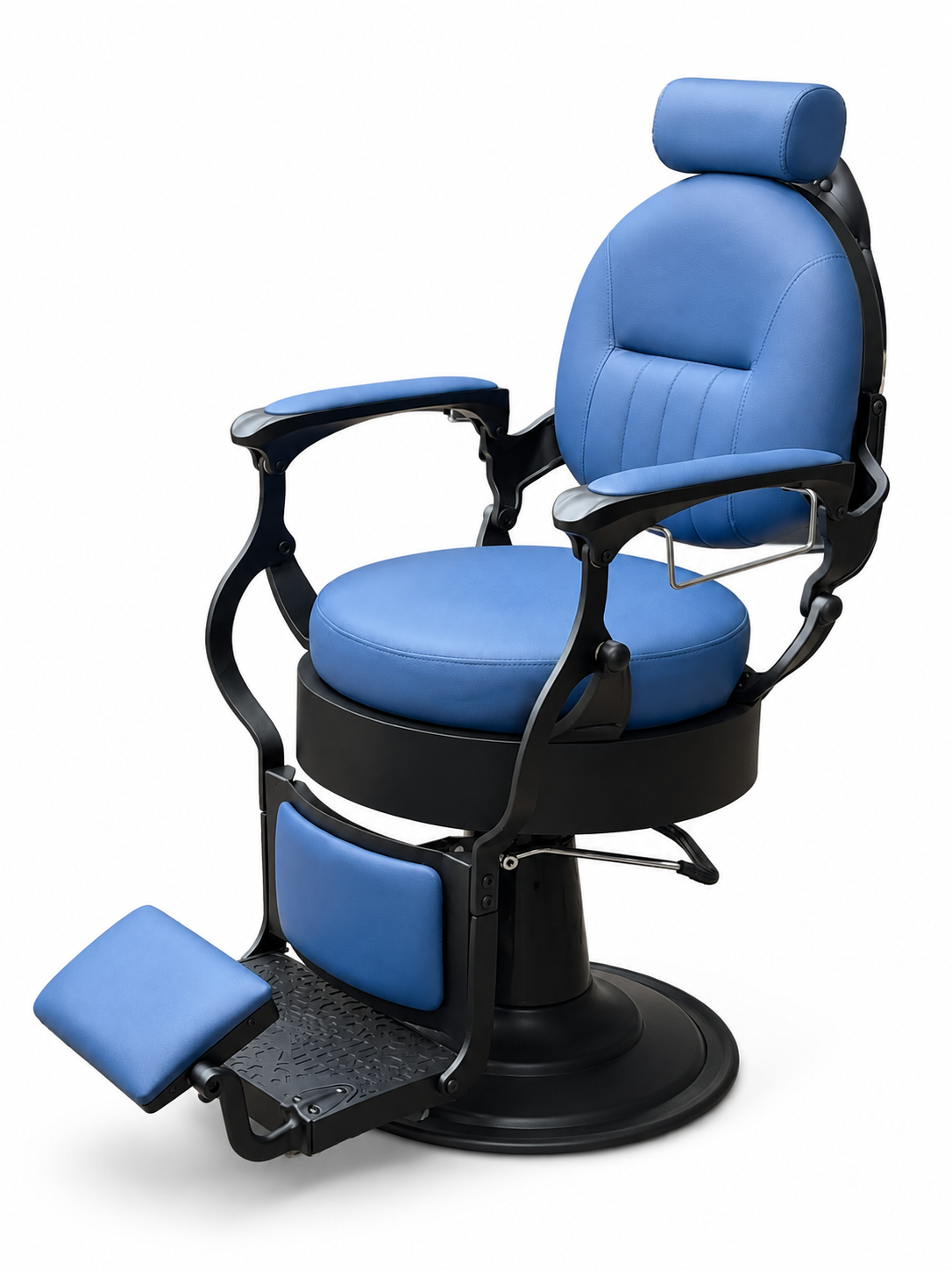 Madrid Blue On Black Barber Chair VC-31938-MBB