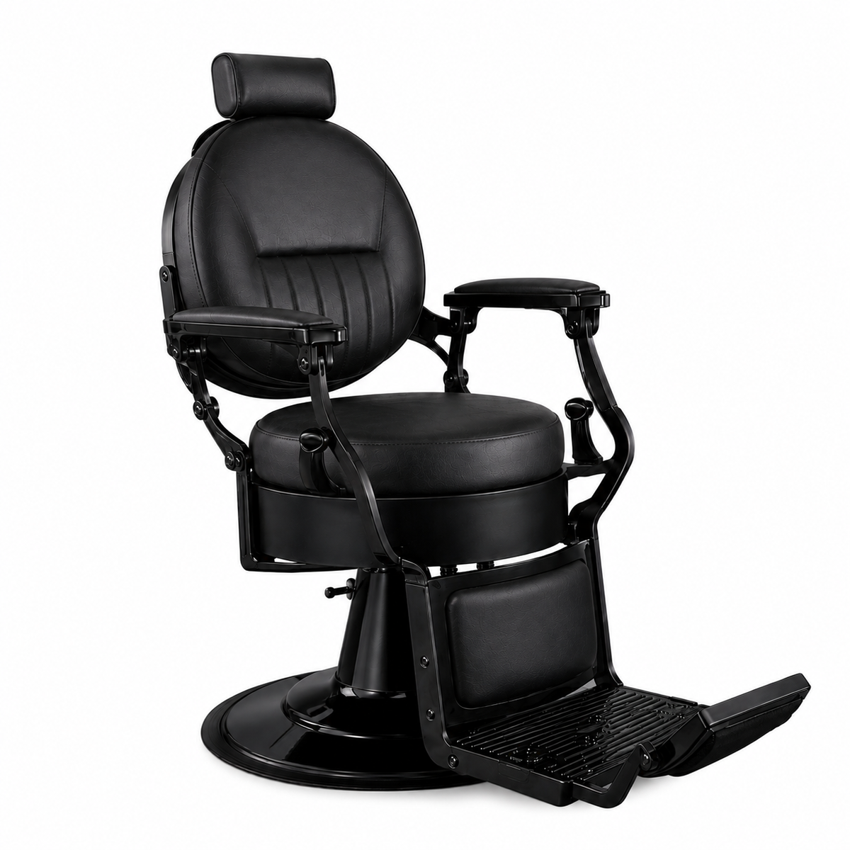 Madrid Black on Black Barber Chair VC-31938-MBMB