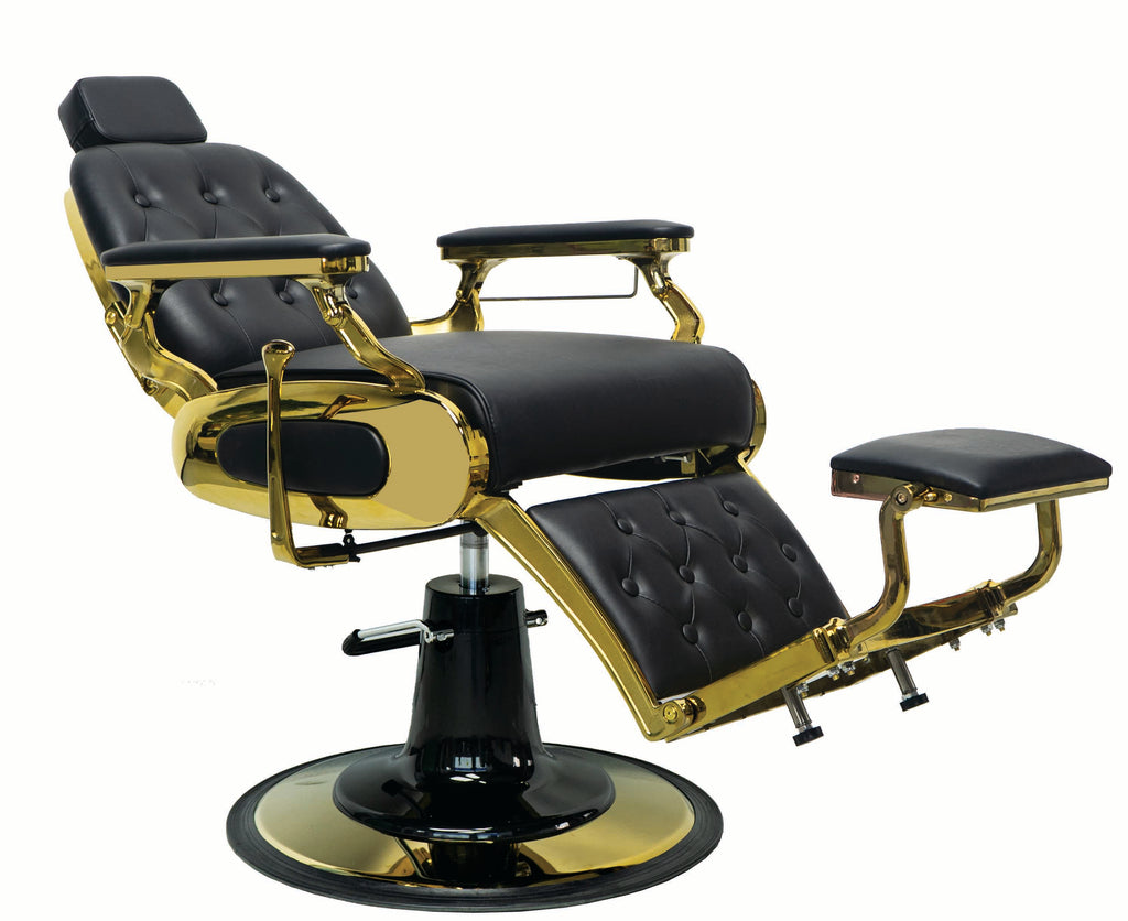 London Barber Chair Black on Gold VC-31913G