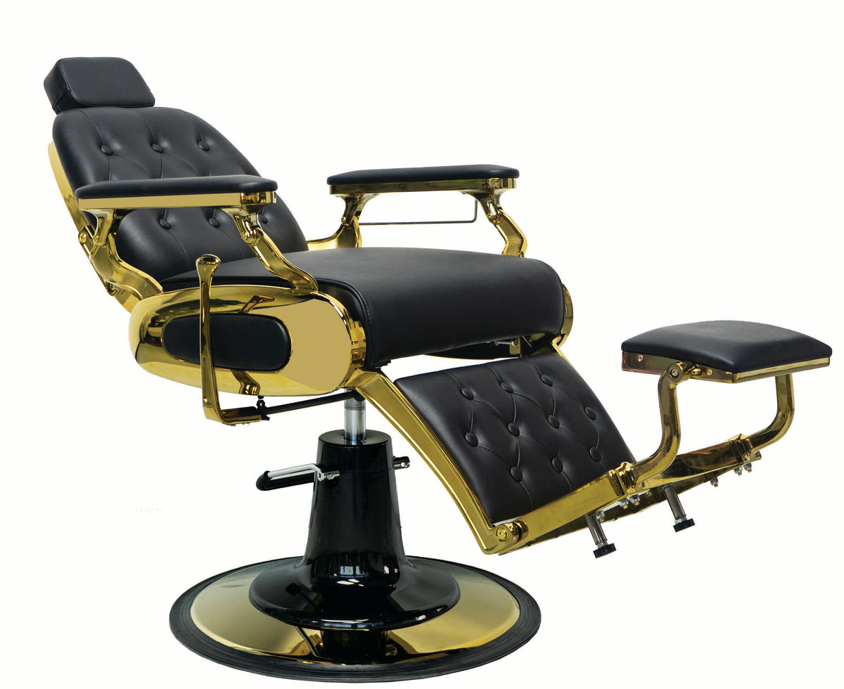 London Barber Chair Black on Gold VC-31913G