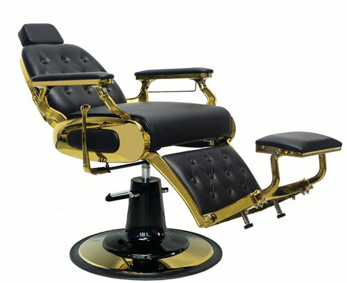 London Barber Chair Black on Gold VC-31913G